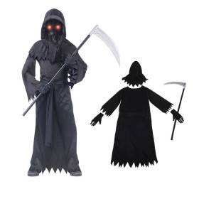 Black Death With Glasses Halloween Cosplay Costume For Kids