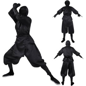 Halloween Adult Costume Japanese Black Ninja Cosplay Costume