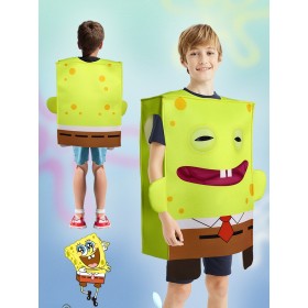 Children's Halloween Party Events Perform Cartoon Spongebob Costumes