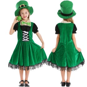 Halloween Cosplay Western European Ethnic Children's Irish Goblin Dwarf Dress