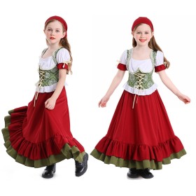 Halloween Cosplay Costume Farm Children's Oktoberfest Split Dress