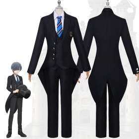 Black Butler Ciel Phantomhive School Suit Cosplay Costume