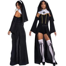 Halloween Carnival Cross Nun Costume Maria Cosplay Costume