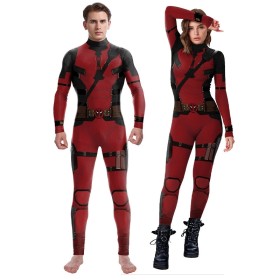 Deadpool Couple's Cosplay Costume Halloween Party Jumpsuit