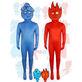 Fireboy and Watergirl Bodysuit For Adults & Kids Halloween Costumes