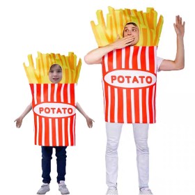 Halloween Parent-child Party Cosplay French Fries Jumpsuit Costume
