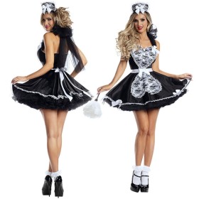 French  Sexy Maid Dress Halloween Cosplay Costume
