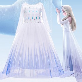 Frozen II Elsa Princess Dress Children's Halloween Cosplay Costume