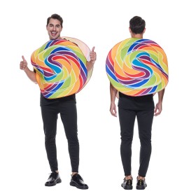 Adult Candy Cosplay Costume Halloween Funny Lollipop Costume