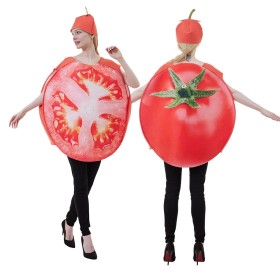 Vegetable Fruit Slice Cosplay Costume Halloween Adult Funny Tomato Costume