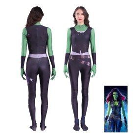 Marvel Gamora Printed Cosplay Jumpsuit For Halloween Family Costume