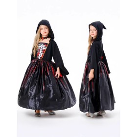 Girl's Day of the Dead Skeletal Halloween Cosplay Dress