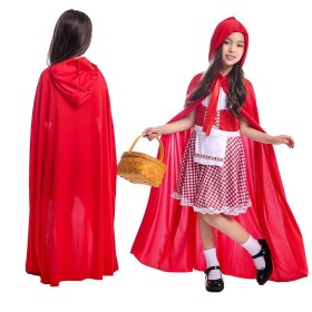 Happy Little Red Riding Hood Halloween Cosplay Costume For Kids