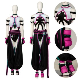 Street Fighter 6 Juri Han Cosplay Costume Hollowed-Out Version