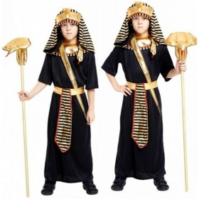 Kids Egyptian Pharaoh King Robe Halloween Cosplay Costume