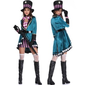 Alice in Wonderland Mad Hatter Halloween Cosplay Costume