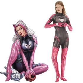 Yuumi Miss Meow Printed Jumpsuit Halloween Adult & Kids Costumes