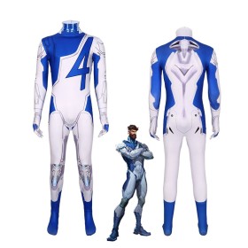 Marvel Rivals Fantastic Four Reed Richards Mr. Fantastic Cosplay Printed Suit