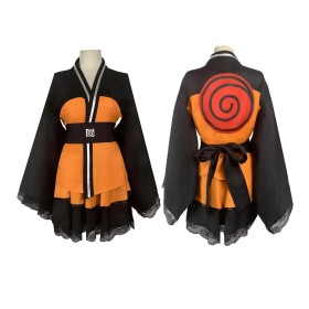Naruto Uzumaki Kimono Cosplay Costume For Halloween Party Costume