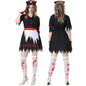 Halloween Nurse Vampire Horror Costume Festival Party Cosplay Dress