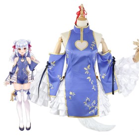 Vtuber Inuyama Tamaki Cheongsam Cosplay Costume