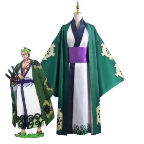 One Piece Roronoa Zoro Kimono Cosplay Costume