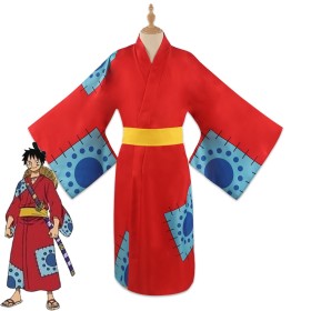 One Piece Wano Country Arc Monkey D. Luffy Kimono Cosplay Costume