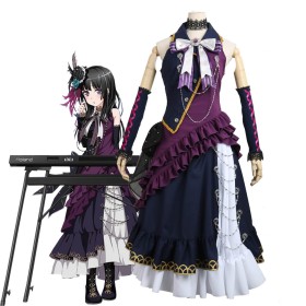 BanG Dream! Roselia Shirokane Rinko Black Shout Cosplay Costume