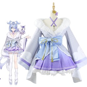 Virtual Youtuber NIJISANJI Elira Pendora Light Purple Cosplay Costume 