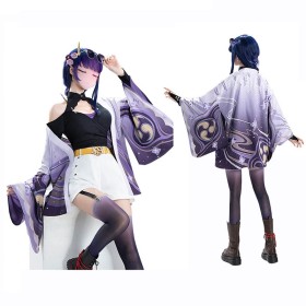 Genshin Impact Raiden Shogun Sexy Daily Wear Cosplay Costume 