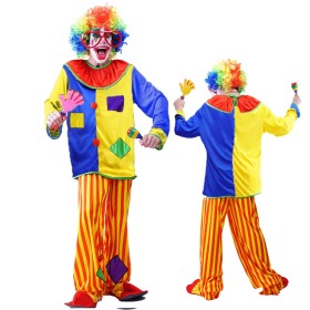 Adult Patch Funny Clown Costume Halloween Party Costume