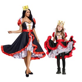 Family Matching Halloween Costume Poker Queen Cosplay Costume