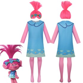 Trolls Poppy Cosplay Costume Halloween Family Costume