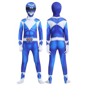 Halloween Blue Ranger Billy Cranston Jumpsuit Parent-child Cosplay Costume
