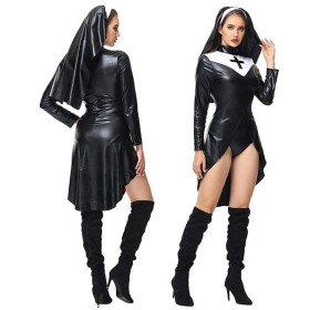 Punk Cross Nun Dress Halloween Cosplay Costume