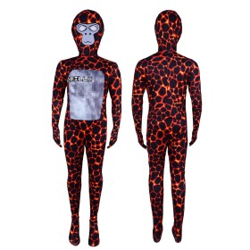 Children's Lava Gorilla Red Gorilla Cosplay Jumpsuit For Halloween Costume