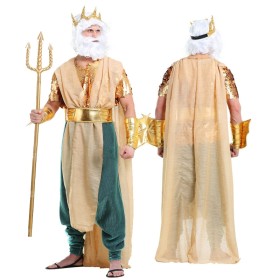 Halloween Greek Mythology Sea King Poseidon Cosplay Costume