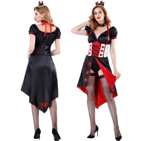 Sexy Queen of Hearts Alice in Wonderland Queen Halloween Cosplay Costume