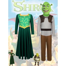 Shrek & Fiona Princess Bodysuit For Adults & Kids Halloween Costumes