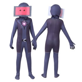 Halloween Skibidi TVman Onesie Parent-child Cosplay Costume