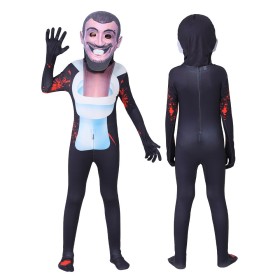 Skibidi Toilet Onesie Halloween Cosplay Costume For Kids & Adult