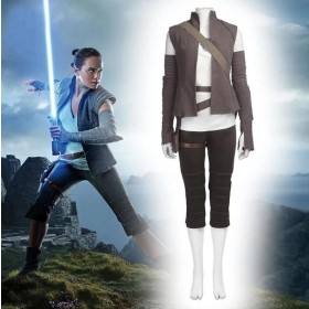 Star Wars 8 The Last Jedi Rey Cosplay Costume Outfit