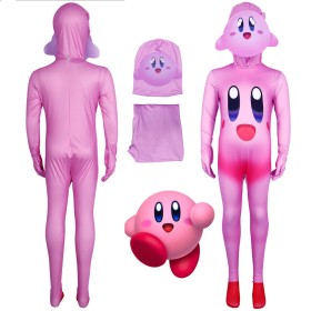 Children's Halloween Costume Star Kirby Onesie Cosplay Printed Suit