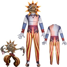 Five Nights at Freddy's Security Breach Sundrop Cosplay Jumpsuit For Halloween Costume