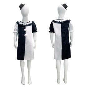 Terrifier Black White Clown Dress Halloween Children's Costume