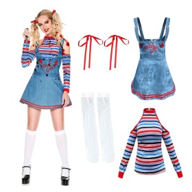 Child's Play The Clown Girl Halloween Cosplay Costume