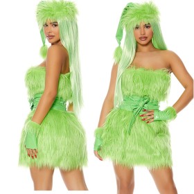  Halloween Green Furry Costume The Grinch Cosplay Costume