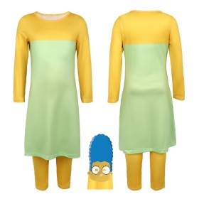 The Simpsons Marge Cosplay Halloween Parent-child Costume