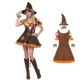 Halloween Costume The Wizard of Oz Scarecrow Stage Cosplay Costume
