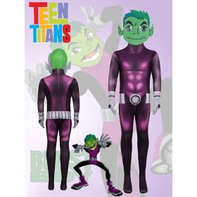 Teen Titans Purple Jumpsuit For Adults & Kids Halloween Costumes